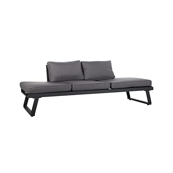 OUTLIV. Gartenliege Lucca Aluminium Dunkelgrau