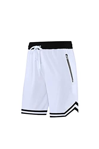 boy Basketball Shorts Running Shorts for boy or Big Child Workout Shorts Gym Shorts with Zip Pockets