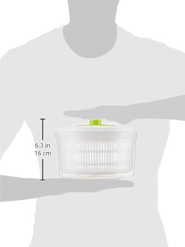 Greenco Spinner de salada manual Easy Spinner, 3,2 litros, branco