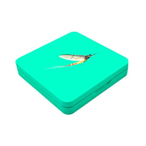 oshhni Caixa de pesca com mosca, estojo de armazenamento para pesca com mosca, organizador de equipamentos, recipiente para iscas para mochila, lago, lago, Azul