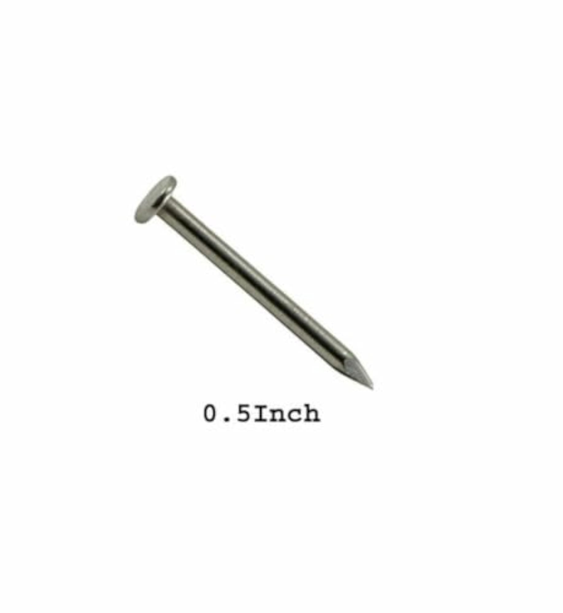 Stainless Steel Glossy Wall Nails, 0.5 Inch, 500 pcs