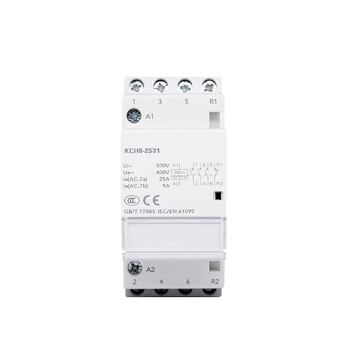 HBWL01 4P 25A AC Contactor Din Rail Mounted Household Smart Modular AC220V 2P 16A 20A 25A 2NC 2NO(4P25A 4NC)