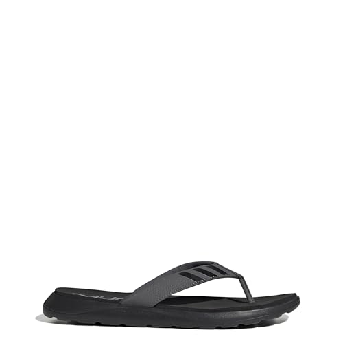 adidas Herren Comfort Flip-Flops, Core Black/Grey Five/Grey Five, 43 EU