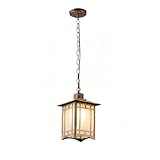 Installation facile et douille universelle E26/E27 : notre lampe d'extérieur suspendue for porche comprend tous les accessoires de montage. Le luminaire extérieur à montage au plafond est facile à installer et ne prend que quelques minutes. Il est rapide et facile à installer avec les instructions et tout le matériel de montage. Câblé ! Cette suspension extérieure nécessite 1 ampoule avec un culot E26/E27 compatible avec les ampoules LED et CFL (60 W Max, ampoule NON incluse).