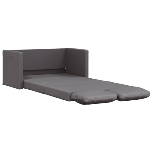 vidaXL Bodensofa, Klappbar Bodenbett Sofa mit Schlaffunktion, Schlafsofa Schlafsessel mit Metallgestell, Klappsofa Sofabett für Wohnzimmer Schlafzimmer, Grau Stoff