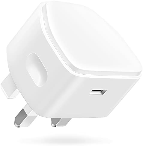 TICCOLO 20W USB C Fast Charger Plug for iPhone 14/14 Plus/14 Pro/14 Pro Max 13/13 Mini/13 Pro/13 Pro Max 12 11, iPad Pro, AirPods Pro, PD UK Type C Wall Adapter USBC Power Delivery Charging Adaptor