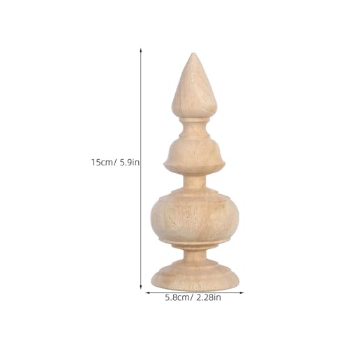 Remates de madera para escaleras UKCOCO esferas decorativas de brico 3