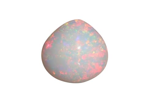 Opale cabochon éthiopienne en cœur à porter en pendentif pour illuminer vos soirées
