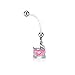 Paula & Fritz® Bauch-nabelpiercing Schwangerschafts-Piercing Kinder-Wagen Pink Bio Flexibler Stab Bauch-Piercing Nabel-Piercing Boy Girl Baby Stroller