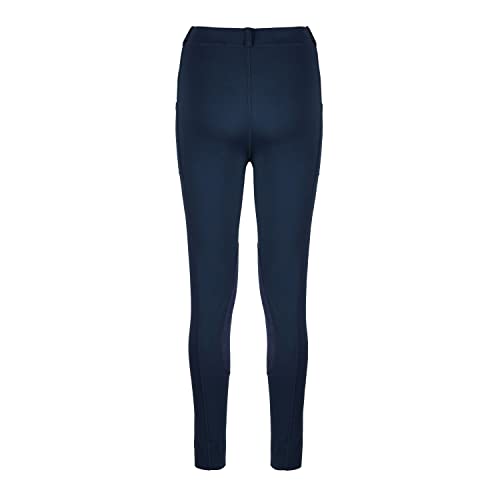 Geego Girls Horse Riding Pants, Kids Equestrian Breeches Knee Patch, Youth Schooling Tights With Side Pockets Belt Loops Navy X-Large #TOP2