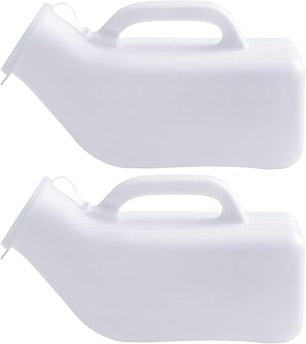 Urine Bottles, Male Portable Urinal Toilet Pee Bottle for Men Spill Proof Urinal Bottle for Car Hospital Travel Camping Elderly Incontinence 1200ml 2...