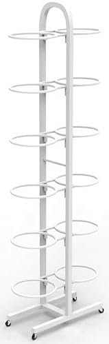 Movable Double-Sided Yoga Ball Storage Rack - 6-Layer Rolling Organizer Cart for Home Gym, Fitness Equipment, Space-Saving Design, Durable and Versatile Storage Solution