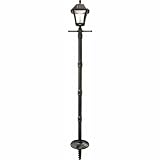 Gama Sonic Baytown II EZ Anchor Lamp Post, Bright White LED, Black