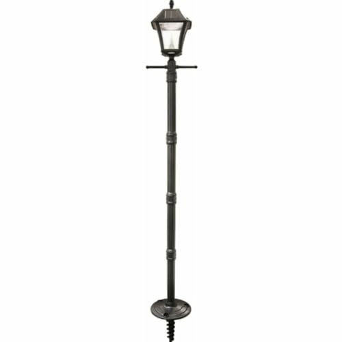 Gama Sonic Baytown II EZ Anchor Lamp Post, Bright White LED, Black