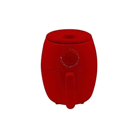 J-Jati Air Fryer Cool Touch Housing Dial/Digital Hot Air Healthy Frying Oil-Free AirFryer Auto Shutoff, Dishwasher safe parts, Space Saving (Red) Cover