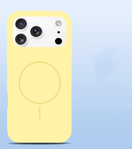 Coque aimantée iPhone 16 Pro Max jaune lait anti-traces et antichoc