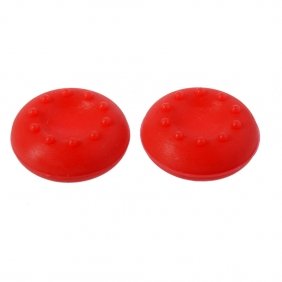 TCOS TECH Silicone Key Protector Thumb Grips Anti-Slip Silicone Cap Cover for PS5 PS4 PS3 Xbox Series X / Series S Xbox One Xbox 360 Controller - Red (2 Pcs)