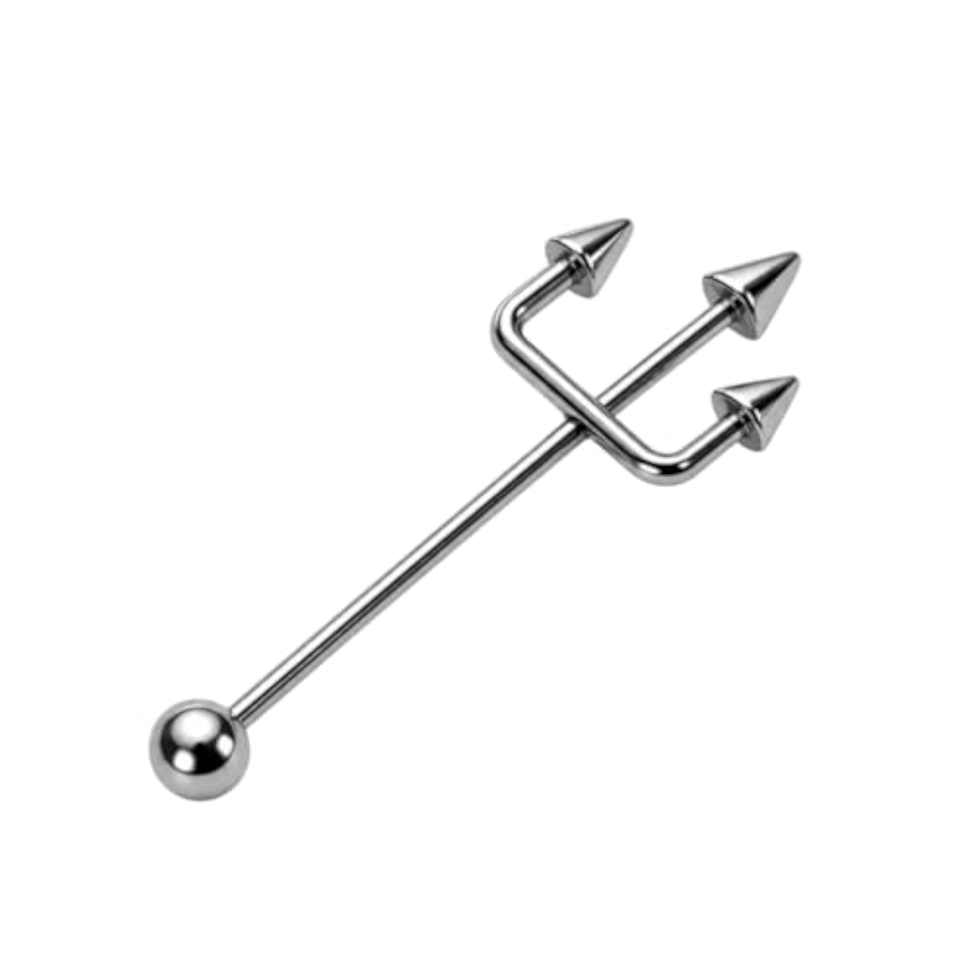 Trident Industrial Barbell, 316L Surgical Steel