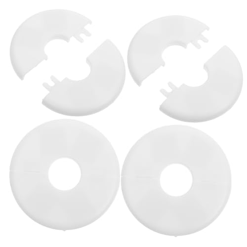 TOBBOMEY 4piezas Cubiertas Protectoras Escalera Piscina Redonda Tubería Plomería Decoraciones Orificios