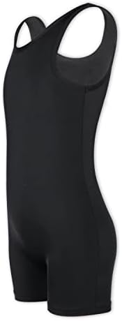 LUOUSE Skinny Gymnastics Leotards For Toddler Girls Scoop Neck With Shorts, Little Kids Skinny Workout Dance Unitards Biketards Black