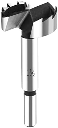 HPHOPE 1-1/2 Inch Forstner Bit, Forstner Drill Bit for Wood, Drill Bits Round Shank