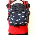 Cookiie Soft Structured Baby Carrier Bite Lill Shark on Red Rush(Original)