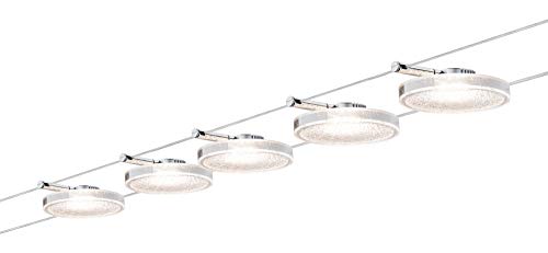 Paulmann 94110 Système de câbles CC DiscLED II 5x4W, Chrome, 230/12V CC, 36VA, Métal