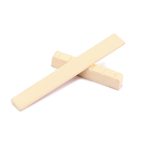 HANABASS Replacement Guitar Saddle and Nut Kit for Classical Guitar Yellow Easy to Cut for Improves Playability and Sound for Guitar Repairs and Upgrades