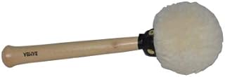 Maza Bombo y Gong, Marca Samba, Cabeza forrada Borreguito Ã˜9 Cm. Mango de madera. Longitud: 305 mm.