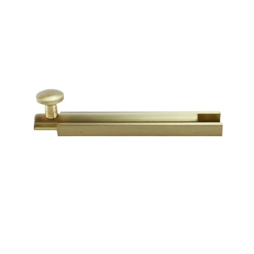 Image of Orivin Latch, 1PC Brass Door Bolt Unrust Simple Barrel Bolt Lock for Room,Window Locks,Toilet Gate and Shed Doors(75mm Brushed Gold)