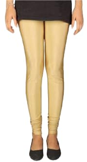 kanna fabric Beautiful Women's Cotton Churidar Leggings Bottom Wear Color- Golden-picture-22