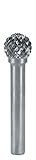 fresa esferica estriada Diámetro cabeza 3 mm; Largo cabeza 2,7 mm; Largo total 38 mm; Diámetro vástago 3 mm