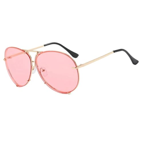 Lunettes de soleil surdimensionnées mixtes avec verres miroir anti-UV400