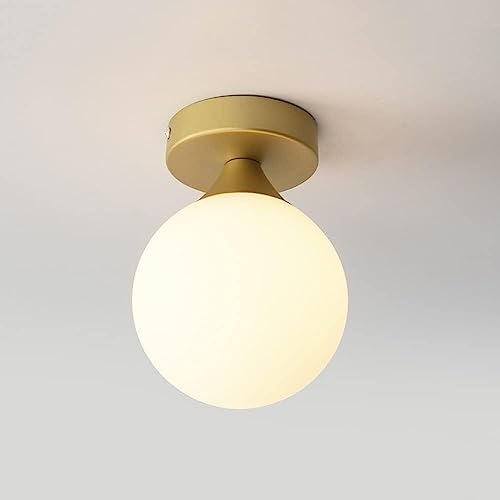 Lámpara de techo con globo de cristal fina para dormitorios elegantes