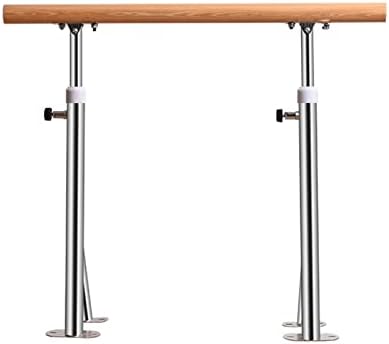 Adjustable Height Ballet Bar - Solid Wood Dance & Stretching Bar for Home Fitness, Ballet Training, Flexibility, Exercise Equipment, Portable Dance Studio,White,1.5 M US