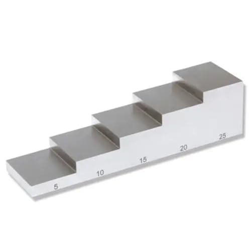 試験校正ブロック 5段階5mm-25mmフルライン超音波校正ブロック304ステンレス鋼UTテストブロック厚さ計用 鋼厚さ校正用