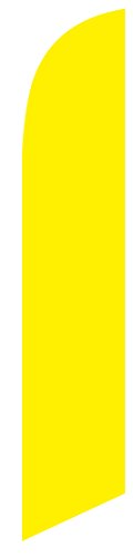Solid Yellow Feather Banner Swooper Flag Sign, Replacement Flag Only