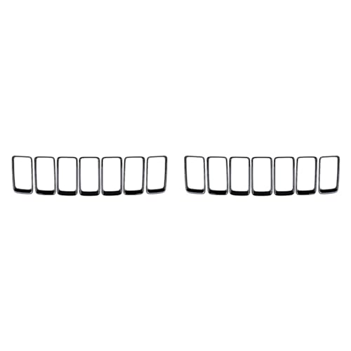 Anillo de parrilla negro brillante para Grand 2014-2016, kit de insertos de rejilla frontal, 14 pzas