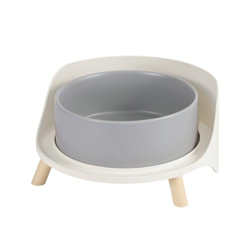 Comedero Perro Elevado Grande Ceramica - Cuenco Perro Para Comer con Soporte Antideslizante - Bebedero Perro Antisalpicaduras - Bol Comida y Agua para Perros Grandes - Platos Elevados Perros - 1800 ml