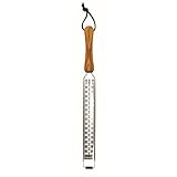 Bisetti Stainless Steel Ribbon Grater Slicer With Olive Wood Handle, 39.5 cm