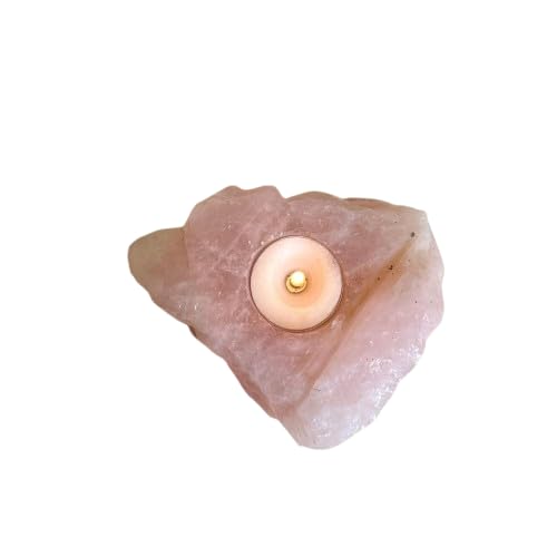 Pink Rose Quartz Drilled Tea Light Candle Holder Decorative for Table Centerpiece Anniversary Birthday Corporate Gifts-image-6