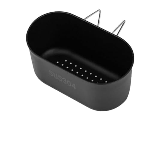 Colador para fregadero de acero inoxidable negro