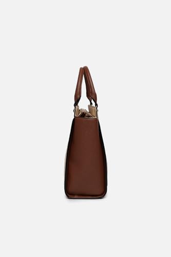 Image of Allen Solly Women's Large Tote Shoulder Bag | PU Leather | Soft Touch | Detachable Sling | College & Daily Carry