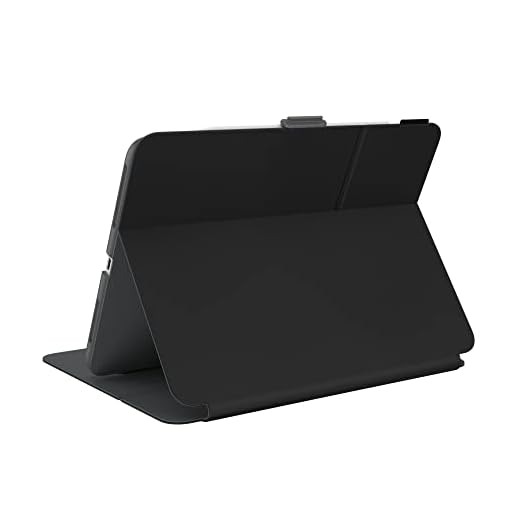 Speck Products Stylefolio Case for iPad Air (2022, 2020) & 11-inch iPad Pro (2021, 2nd Gen), Black/Slate Grey