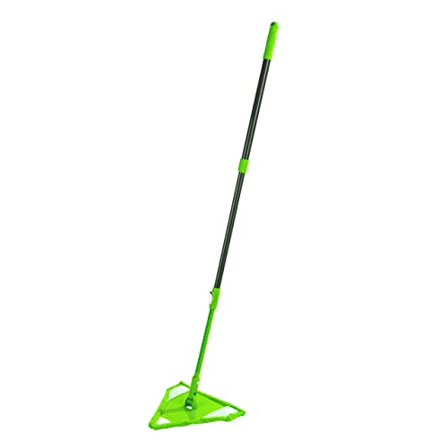 Fregona triangular para suelos Maximex de plástico negro con mango extensible de 160 cm 2