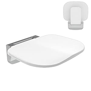 Douchekruk voor wandmontage, gemakkelijk te reinigen, douchestoel, inklapbaar, houdt tot 100 kg, formaldehyde voor zwangere vrouwen, ouderen, zware mensen en senioren, ruimtebesparend