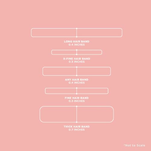 GIMME Bands Thick Fit Hair Ties | No Break Microfiber Thick Hair Elastics | A Firm Yet Gentle All Day Hold with No Snagging, Dents, or Breakage | Heathered