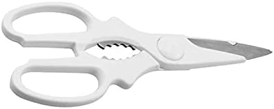 Salad Scissors Kitchen Scissors Stainless Steel Household Scissors White Handle Multi Nutcracker