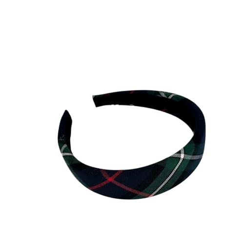 Padded Headband,Back to School,School Uniform Plaid Fabric,Headband,Fashion Hair Accessories,Adults & Girls (Plaid 1E, 1.25, Inches)