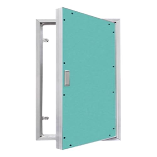 Trappe de visite alu pour réparer la plomberie sans casser le placo du mur de salle de bain